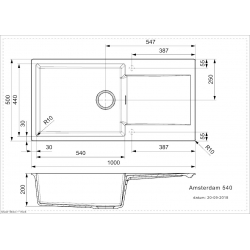 Zlewozmywak Reginox AMSTERDAM 540 BLACK SILVERY + GRATIS